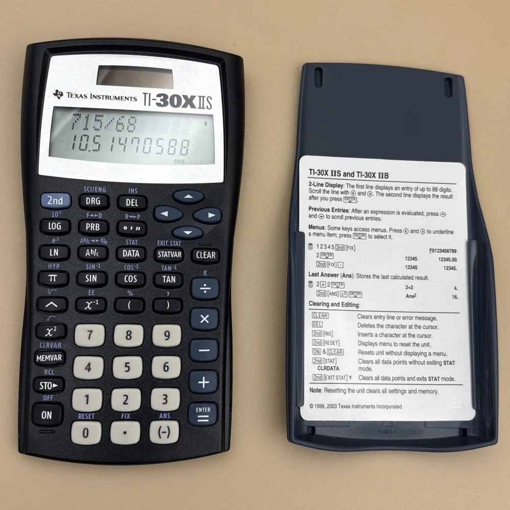 Texas Instruments TI-30X II S Calculator Tested & Working